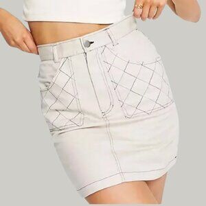 NWOT Contrast Stitch Skirt
